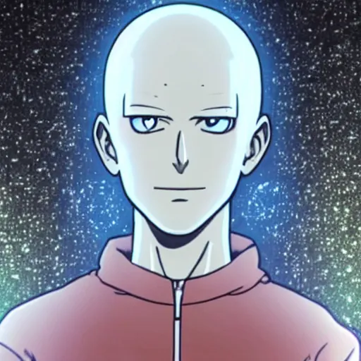 Image similar to a hologram of saitama