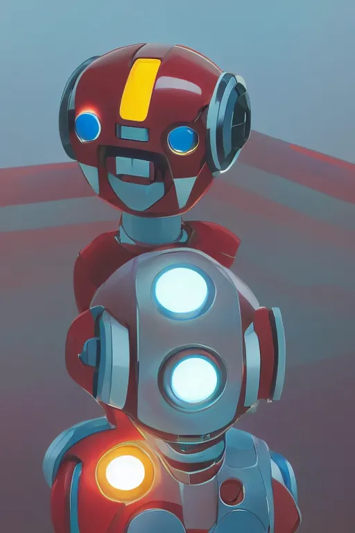 Image similar to metabots medabots medarotto medarot robot minimalist comics helmet mask neon cybereye, behance hd by jesper ejsing, by rhads, makoto shinkai and lois van baarle, ilya kuvshinov, rossdraws global illumination ray tracing hdr radiating a glowing aura