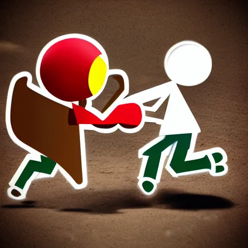 Image similar to stickman fighting