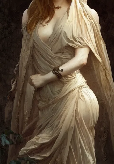 Image similar to sansa angeline jolie gessica chastain mummy zombie, intricate, elegant, highly detailed, digital painting, artstation, concept art, smooth, sharp focus, illustration, art by artgerm and greg rutkowski and alphonse mucha and william - adolphe bouguereau