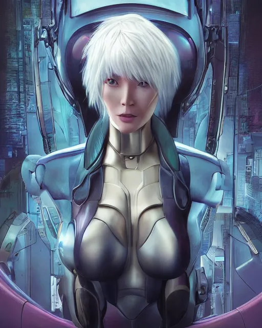 Image similar to weta disney pixar movie still portrait photo of motoko kusanagi ghost in the shell : : as cyborg woman by pixar : : by weta, wlop, ilya kuvshinov, rossdraws, artgerm, marvel, maxim cover, latex, octane render, sweaty, iridescent, bright morning, anime, liosh, mucha : :