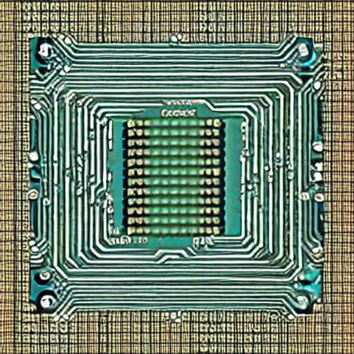 Prompt: steganographic integrated circuit, light micrograph