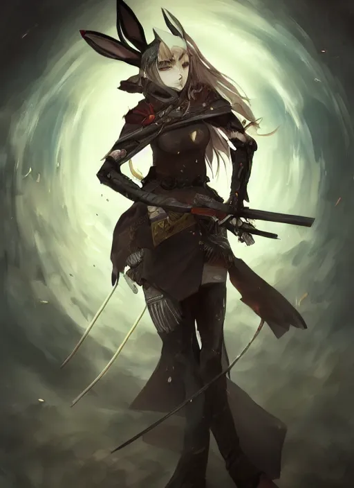 Detailed artwork of a mysterious male witch hunter in anime style