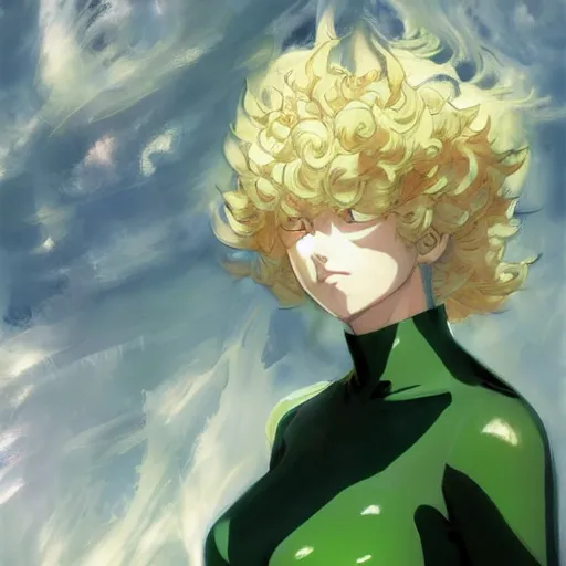 Image similar to tatsumaki from one punch man, art by makoto shinkai, ross tran, kuvshinov ilya, cushart krenz, wlop, detailed, sharp focus, intricate