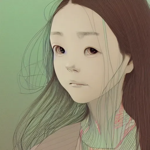 Image similar to a portrait of a girl by inio asano, beeple and james jean, aya takano color style, 4 k, super detailed