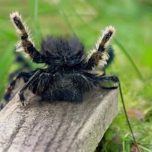 Image similar to photo of a hybrid between a cat and a tarantula