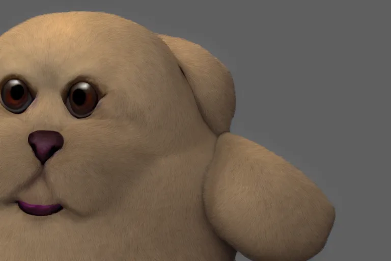 Image similar to huggy wuggy, rendered in unreal engine