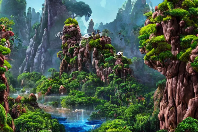 Image similar to matte avatar landscape pandora