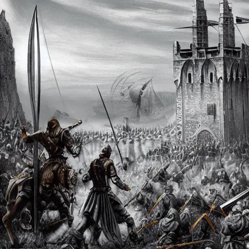 Prompt: the crusades, techno, vikings, kings, retro futurism, highly detailed, high quality, high resolution