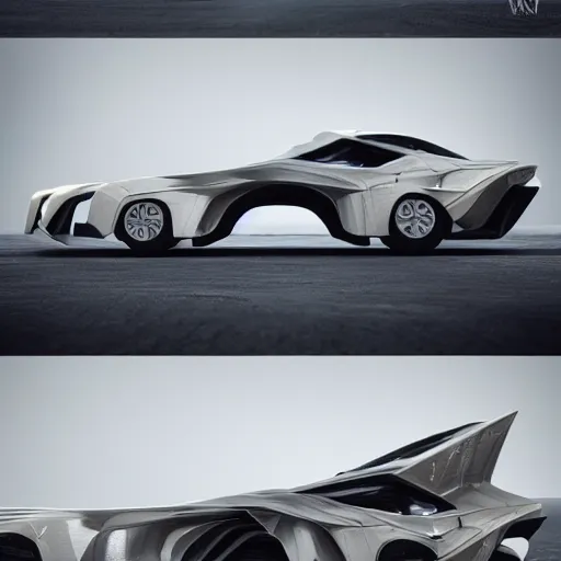 Image similar to khyzyl saleem car : Rolls-Royce 103EX : medium size: 7, u, x, y, o medium size form panels: motherboard medium size forms : zaha hadid architecture big size forms: brutalist medium size forms: sci-fi futuristic setting: Ash Thorp car: ultra realistic phtotography, keyshot render, octane render, unreal engine 5 render , high oiled liquid glossy specularity reflections, ultra detailed, 4k, 8k, 16k: blade runner 2049 color colors : : Cyberpunk 2077, ghost in the shell, thor 2 marvel film, cinematic, high contrast: tilt shift: sharp focus