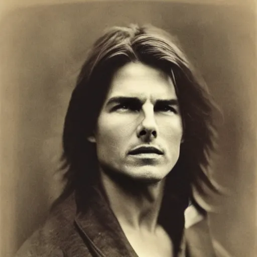 Image similar to tom cruise by julia margaret cameron 1 8 8 0 s, realistic, body shot, sharp focus, 8 k high definition, insanely detailed, intricate, elegant