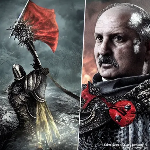 Image similar to Alexander Lukashenko as a Dark Souls boss