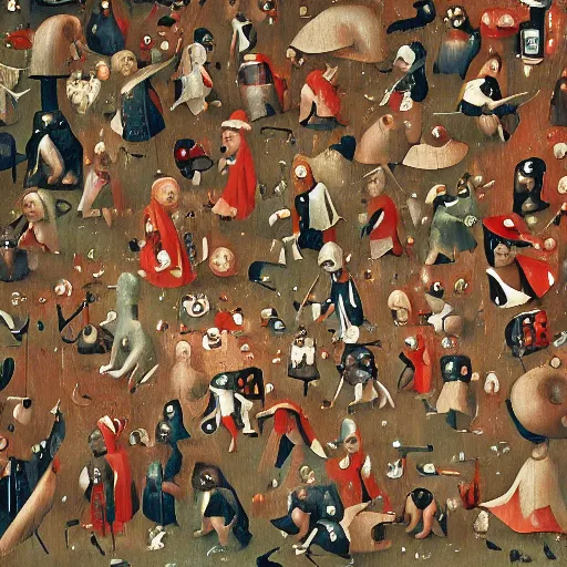 Image similar to wheres waldo by hieronymous bosch, trending on artstation