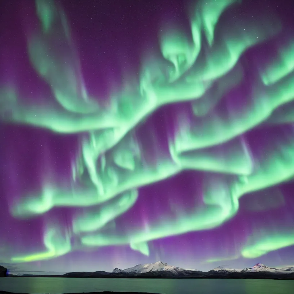 Image similar to Aurora borealis, localized entirely within your kitchen