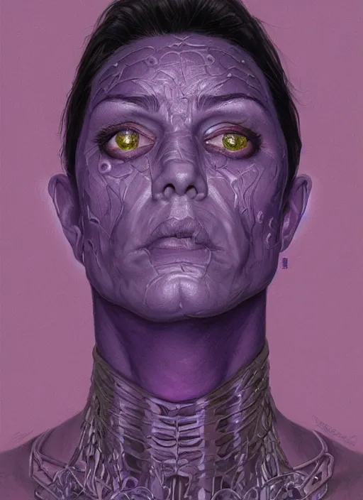 Prompt: portrait of purple Grimace in Society (1989), intricate, highly detailed, centered, digital painting, artstation, concept art, smooth, sharp focus, illustration, artgerm, donato giancola, Joseph Christian Leyendecker, WLOP, Artgerm