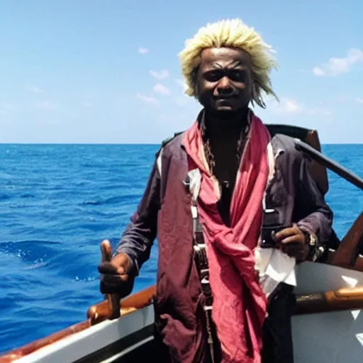 Image similar to african geert wilders pirate at sea