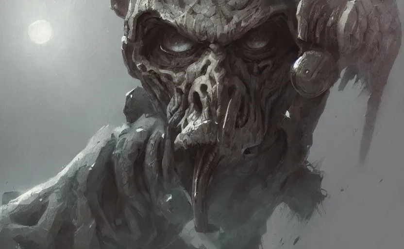 Image similar to A painting of Draugr trending on artstation in the style of Greg Rutkowski