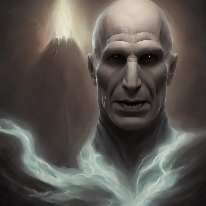 Prompt: Voldemort, magical atmosphere, trending on artstation, 30mm, by Noah Bradley trending on ArtStation, deviantart, high detail, stylized portrait