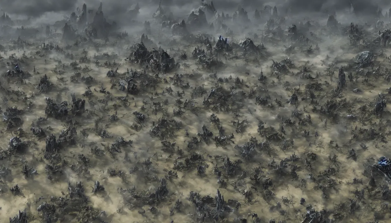 Prompt: The grey goo apocalypse.