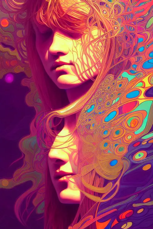 Prompt: psychedelic trip, highly detailed, digital painting, artstation, sharp focus, illustration, art by tan zi and ayanamikodon and alphonse mucha and wlop