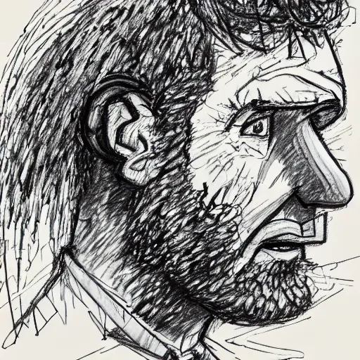 Image similar to a realistic yet scraggly portrait sketch of the side profile of a stern and sophisticated spongebob squarepants, trending on artstation, intricate details, in the style of frank auerbach, in the style of sergio aragones, in the style of martin ansin, in the style of david aja, in the style of mattias adolfsson