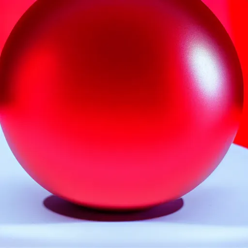 Prompt: studio photography of a perfect glass sphere with a red cloth on top. Single light source. Studio photography. Studio. Photorealism. Ray tracing. Color spectrum on surface. High definition. 8k. White surface. Black background. 14 mm lens. Diaphragm 1.4. Iso 800. F/2.8