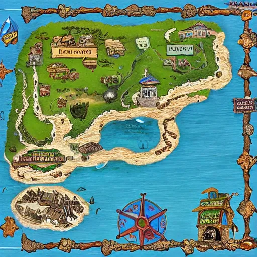 Image similar to dnd island town map