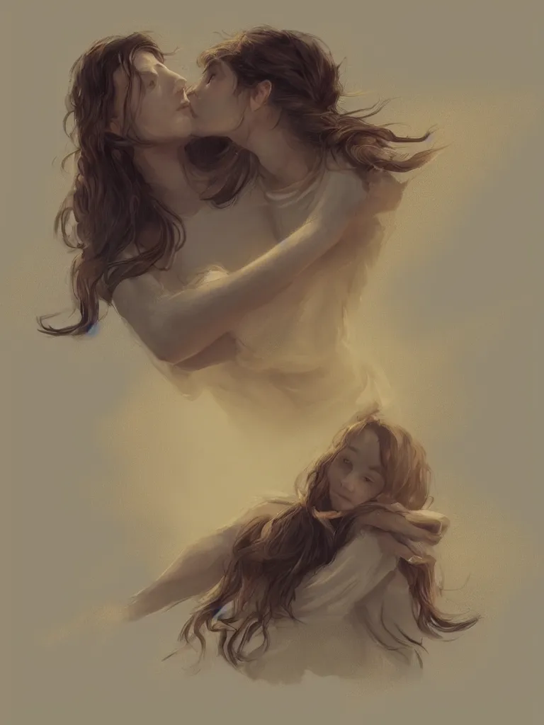 Image similar to put your arms around me by disney concept artists, blunt borders, rule of thirds, golden ratio, godly light, soft light, beautiful!