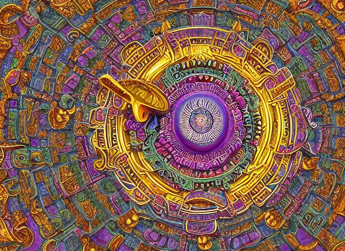 Image similar to hyperrealism, detailed textures, photorealistic 3 d render, a coloured beautiful tibetan kalachakra mandala, sanskrit aum, ultra realistic, ultra high pixel detail, cinematic, intricate, cinematic light, concept art, illustration, art station, unreal engine 8 k