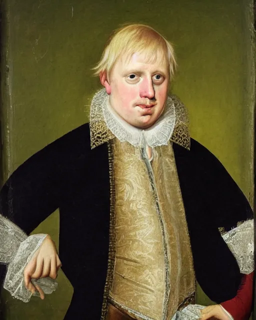 Prompt: a 1 6 0 0 s portrait of boris johnson