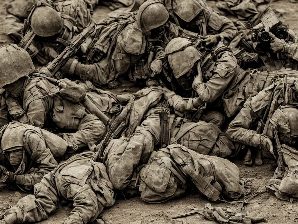 Image similar to war, photography, highly detailed, sharp focus