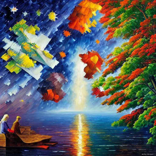 Prompt: art by james christensen, rob gonsalves, leonid afremov, john stephens and tim white