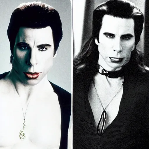 Image similar to a photo of john travolta as a vampire vampire vampire vampire