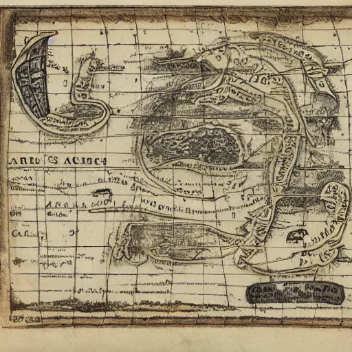 Image similar to an old pirate map of carl's jr.