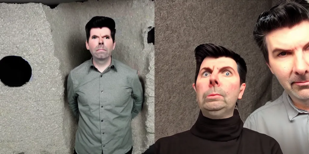 Prompt: captain disillusion debunking a bunker full of fake news