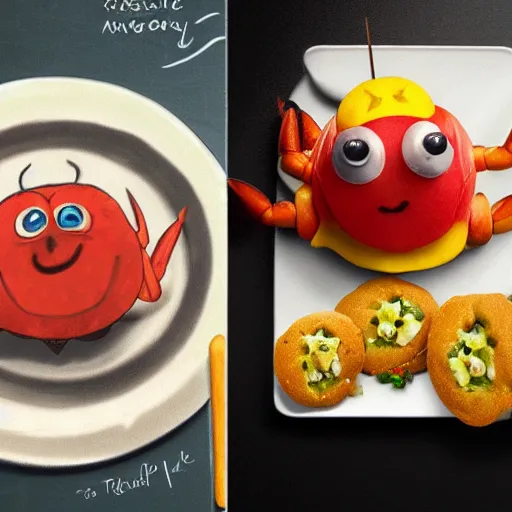 Prompt: an real life of crabby patty in table, real photo, photorealistic, food photography
