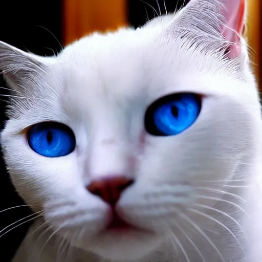 Image similar to white cat with blue eyes,