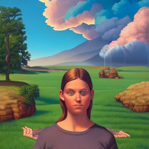 Prompt: alex gross, hyperrealistic surrealism landscape