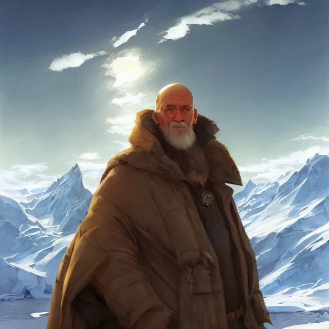 Image similar to christof romuald by stanley artgerm lau, antarctica, wlop, rossdraws, frank frazetta, andrei riabovitchev, marc simonetti