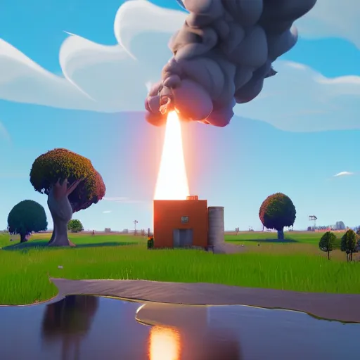 Prompt: fortnite minuteman missile launch, 3 d render, unreal engine 4, high quality