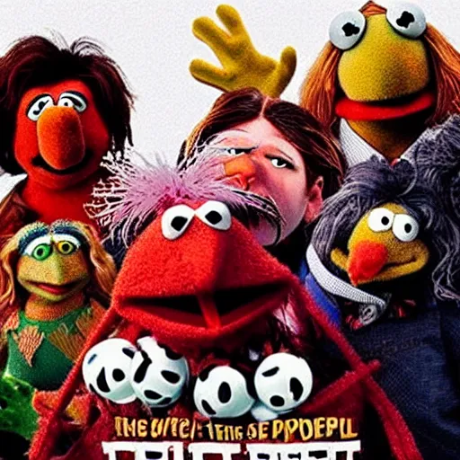 Prompt: “ the muppets as a supernatural horror film, detailed ”