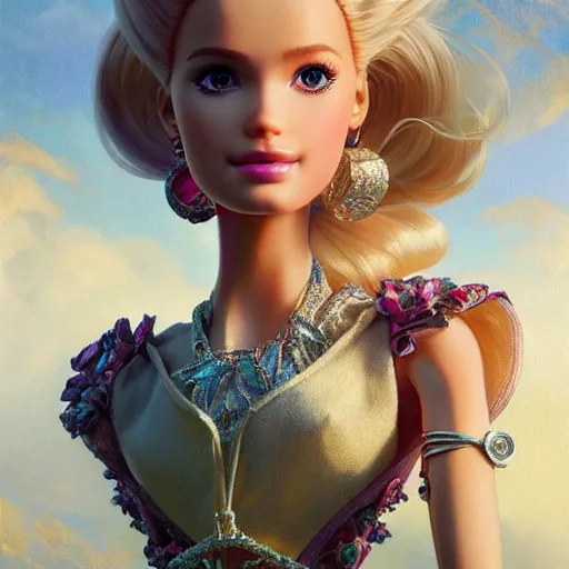 Beautiful 2024 barbie painting