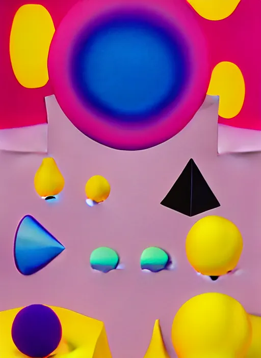 Image similar to 3 d shapes by shusei nagaoka, kaws, david rudnick, airbrush on canvas, pastell colours, cell shaded, 8 k