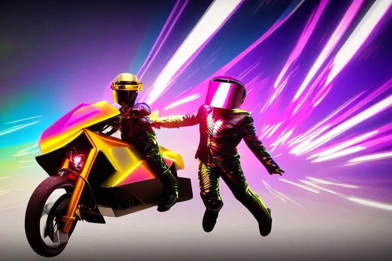 Prompt: lisa frank daft punk octane render 4k trending on flickr