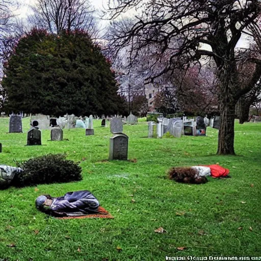 Image similar to some of my friends are gone, and some of my friends are sleeping - sleeping the churchyard sleep