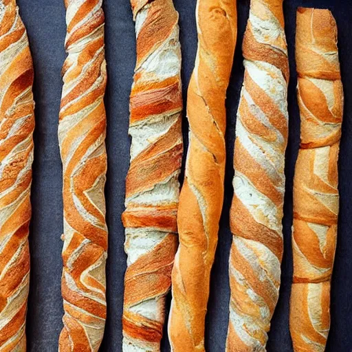 Image similar to Baguettes that form a road