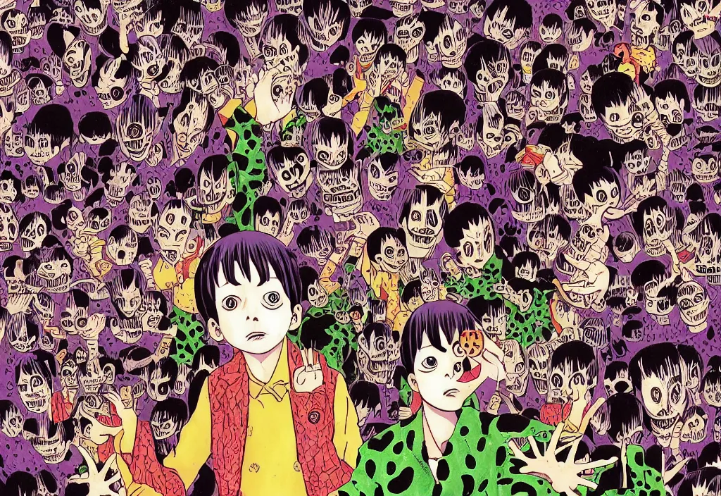 Image similar to kikoriki by junji ito