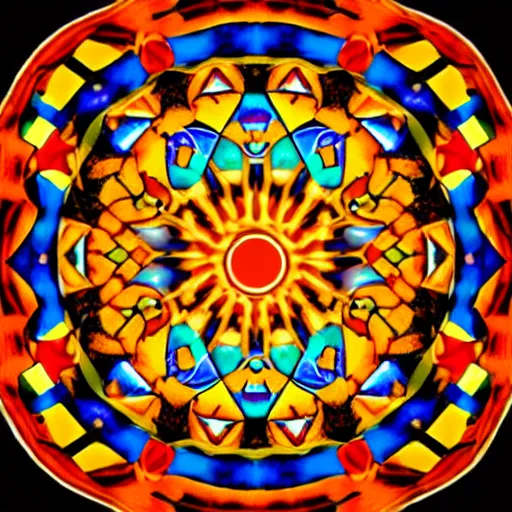 Image similar to Pysanky kaleidoscope magic circle sigil demon summoning