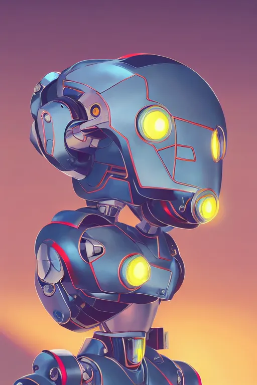 Image similar to metabots medabots medarotto medarot robot minimalist comics helmet mask neon cybereye, behance hd by jesper ejsing, by rhads, makoto shinkai and lois van baarle, ilya kuvshinov, rossdraws global illumination ray tracing hdr radiating a glowing aura