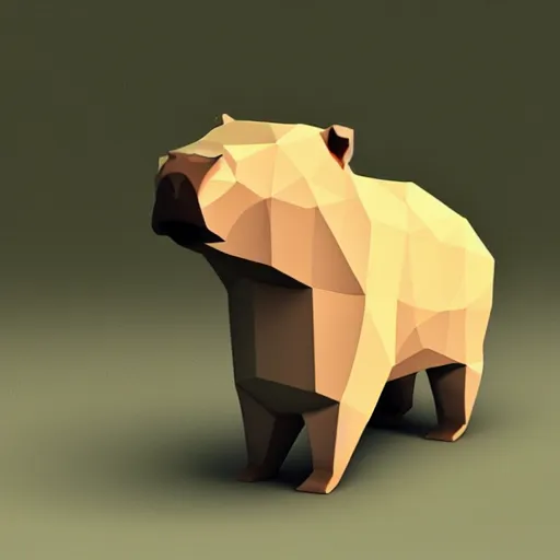 Image similar to low poly capybara